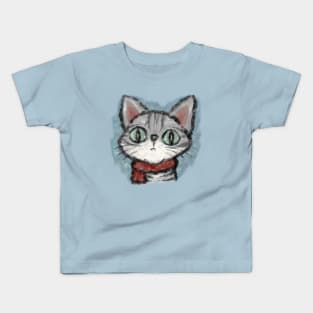 Portrait of an American Shorthair Kitten Kids T-Shirt